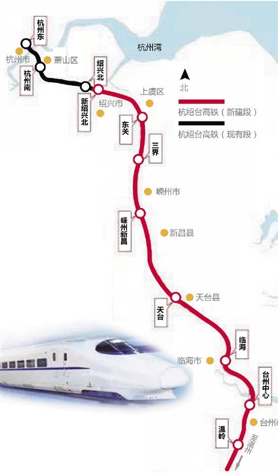 杭绍台高铁站点图图片