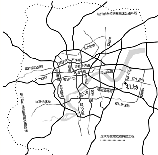 快速路網規劃圖局部